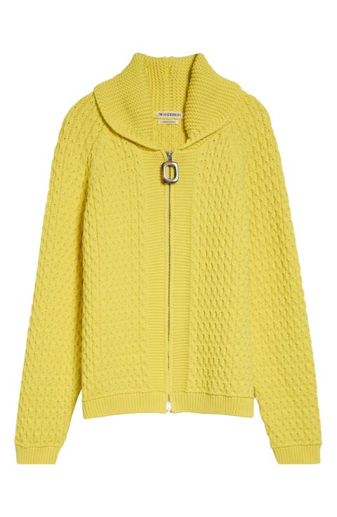 Cable Stitch Zip Cardigan
