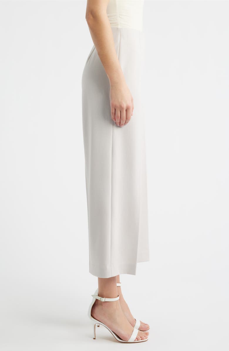 Anne Klein Pull-On Crop Wide Leg Pants, Alternate, color, Soft Pebble