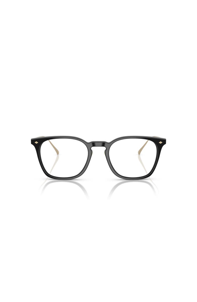 Giorgio Armani 49mm Rectangle optical glasses, Alternate, color, Black