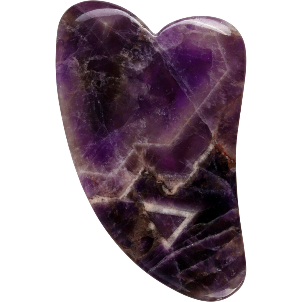 White Lotus Beauty Premium Amethyst Gua Sha in Purple  product