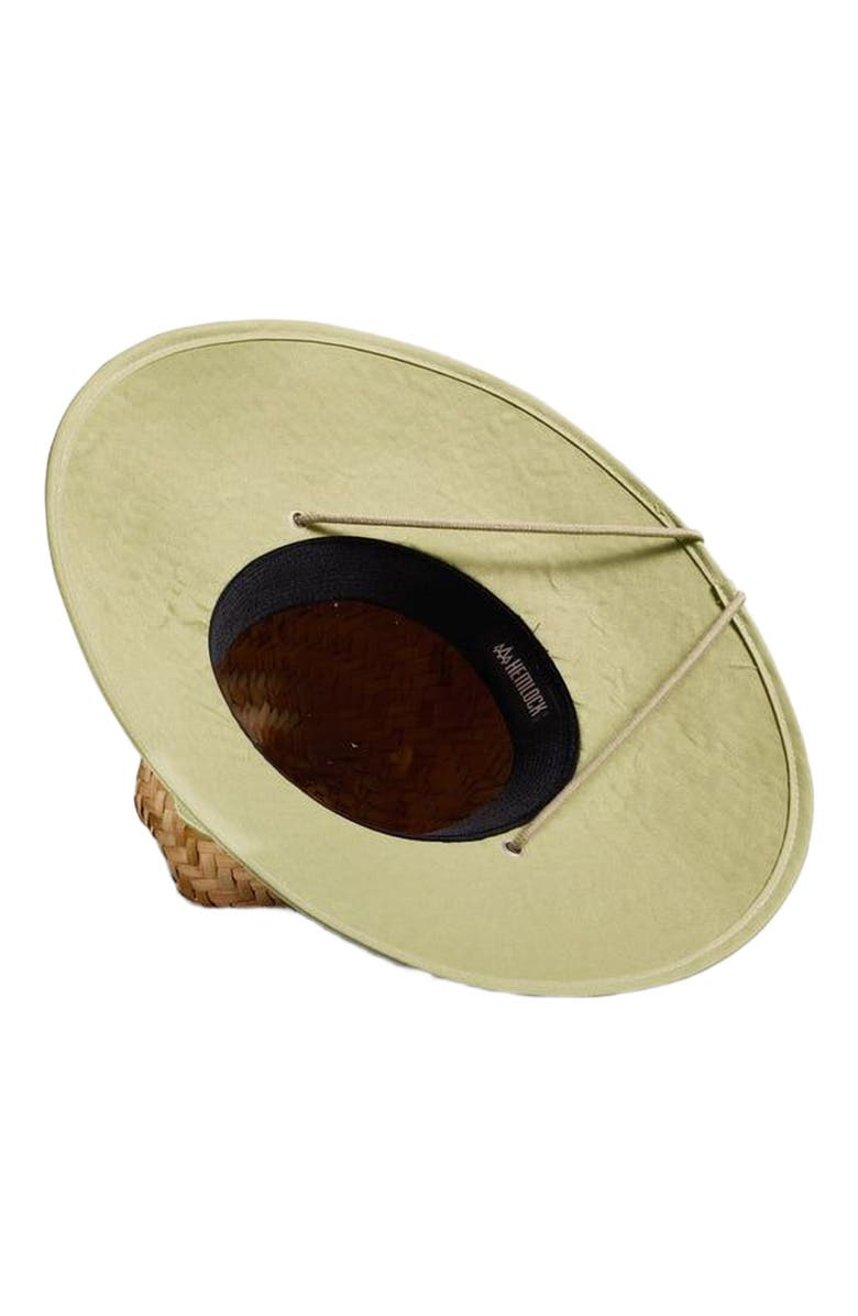 Hemlock Solid Straw Lifeguard Hat, Alternate, color, Solid Green