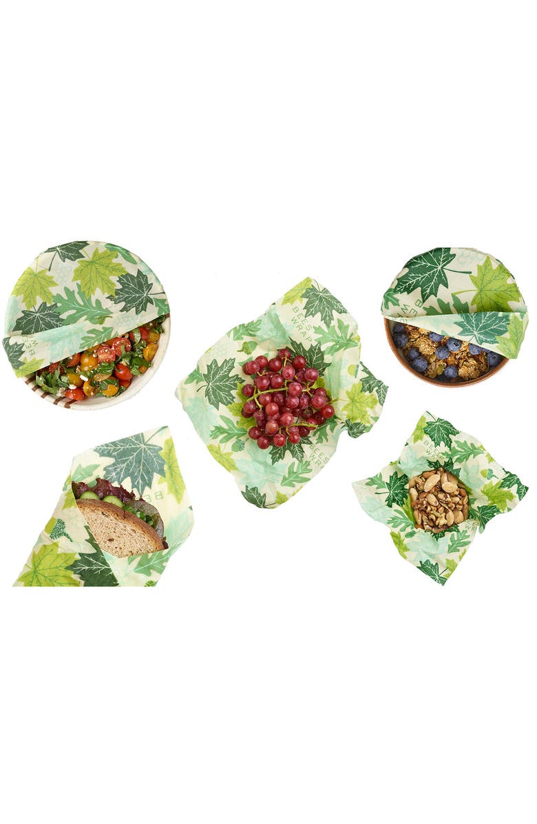 Bee's Wrap 6-Pack Beeswax Food Wraps, Alternate, color, Forest
