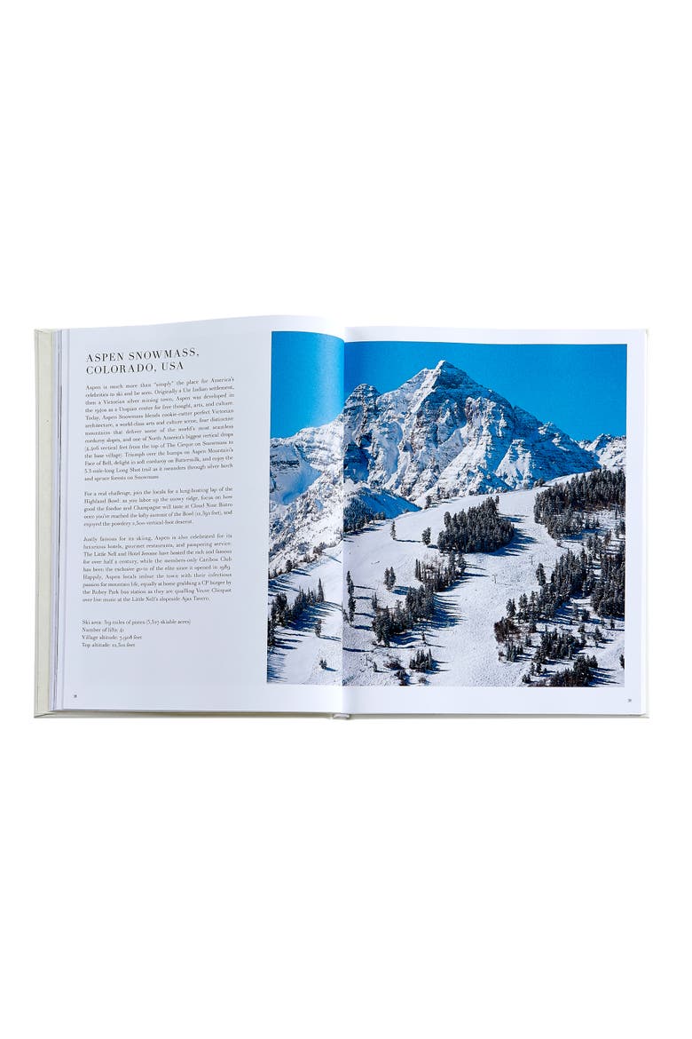 The Ultimate Ski Book Leather Coffee Table Book, Alternate, color, Ivory