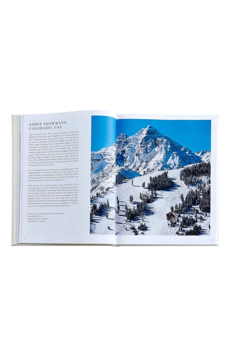 Graphic Image The Ultimate Ski Book Leather Coffee Table Book, Alternate, color, Ivory