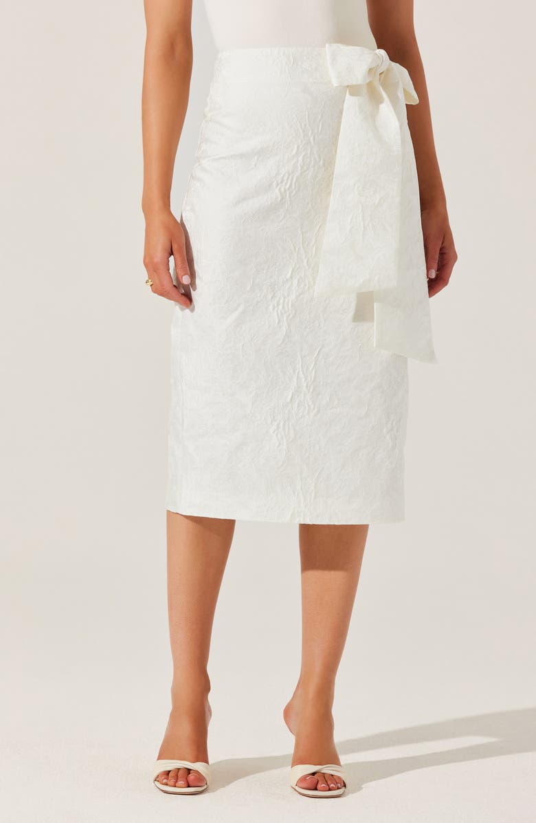 ASTR the Label Jazmin Jacquard Pencil Skirt, Main, color, White