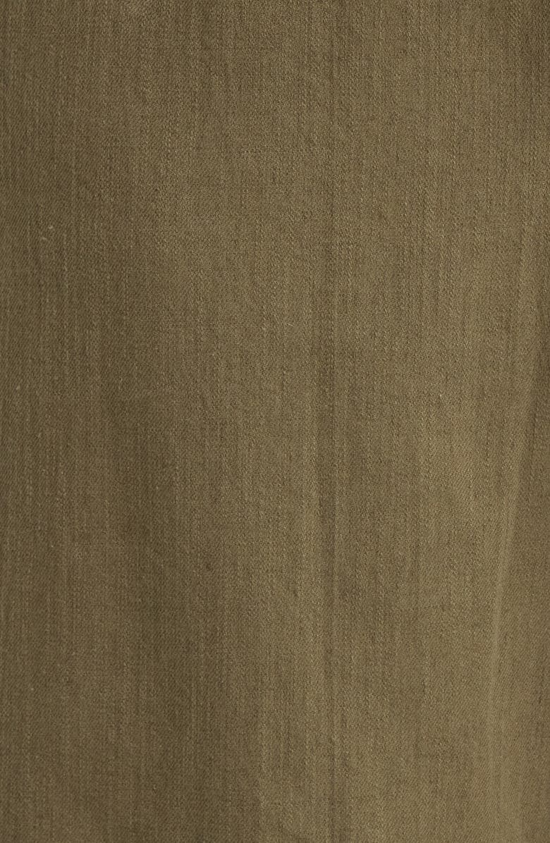 Eileen Fisher Organic Cotton & Organic Linen Straight Leg Drawstring Pants, Alternate, color, Olive