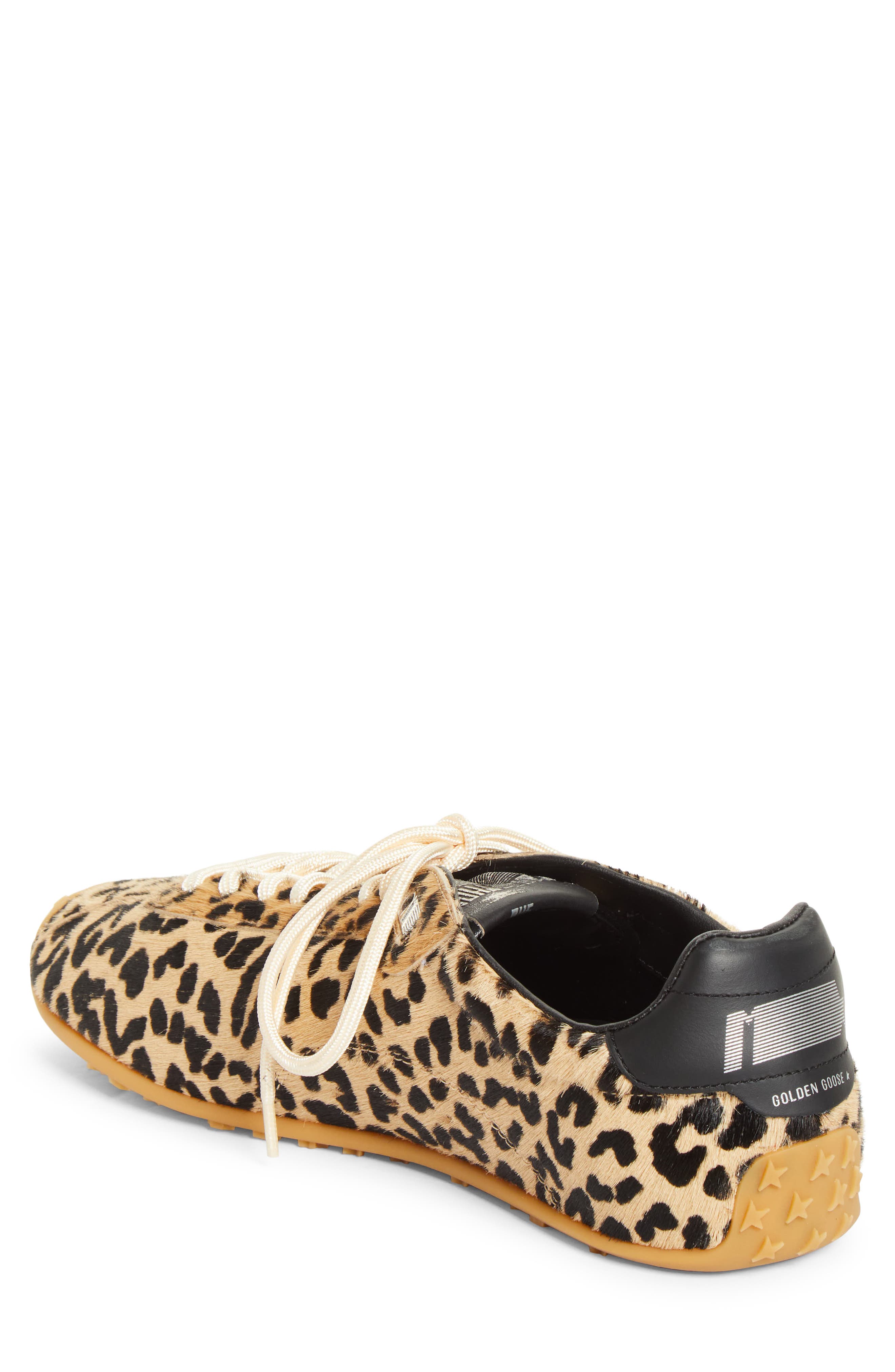 Golden Goose Marathon Speed Genuine Calf Hair Sneaker, Alternate, color, Brown/ Black Leo