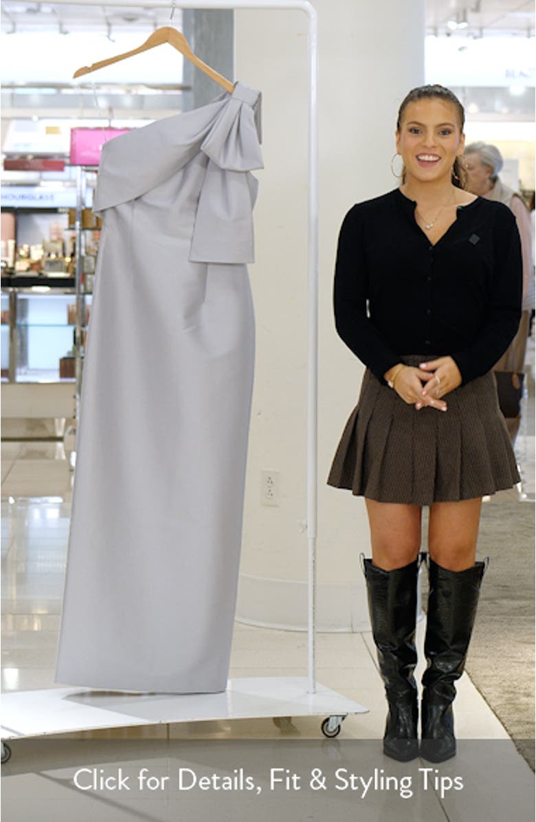 Bonnie One-Shoulder Mikado Gown, sales video thumbnail