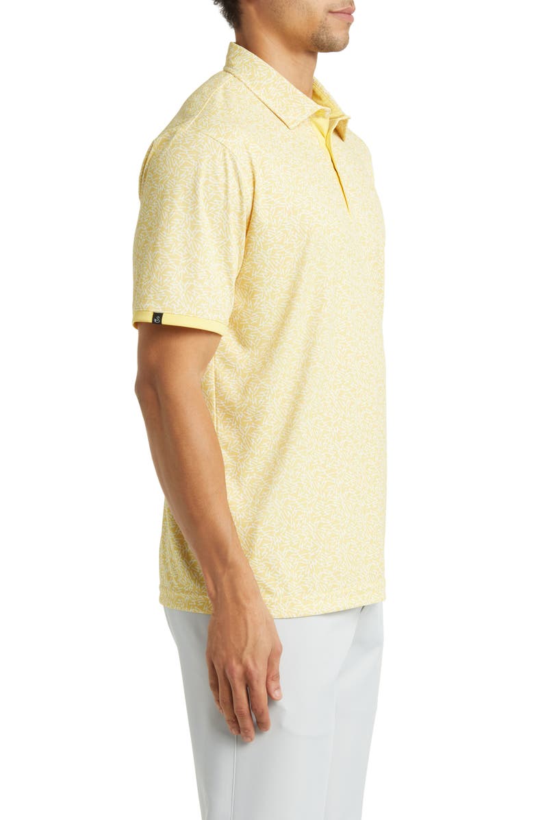 Swannies Fore Scatter Print Golf Polo, Alternate, color, Lemon