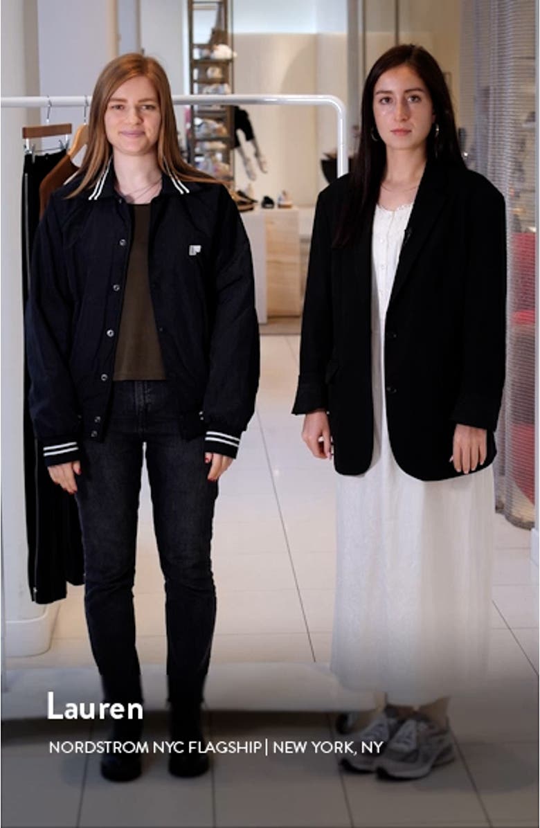 Padded Washed Varsity Jacket, sales video thumbnail