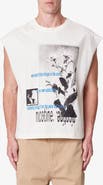 mnml Sleeveless Distressed Graphic Cutoff T-Shirt
