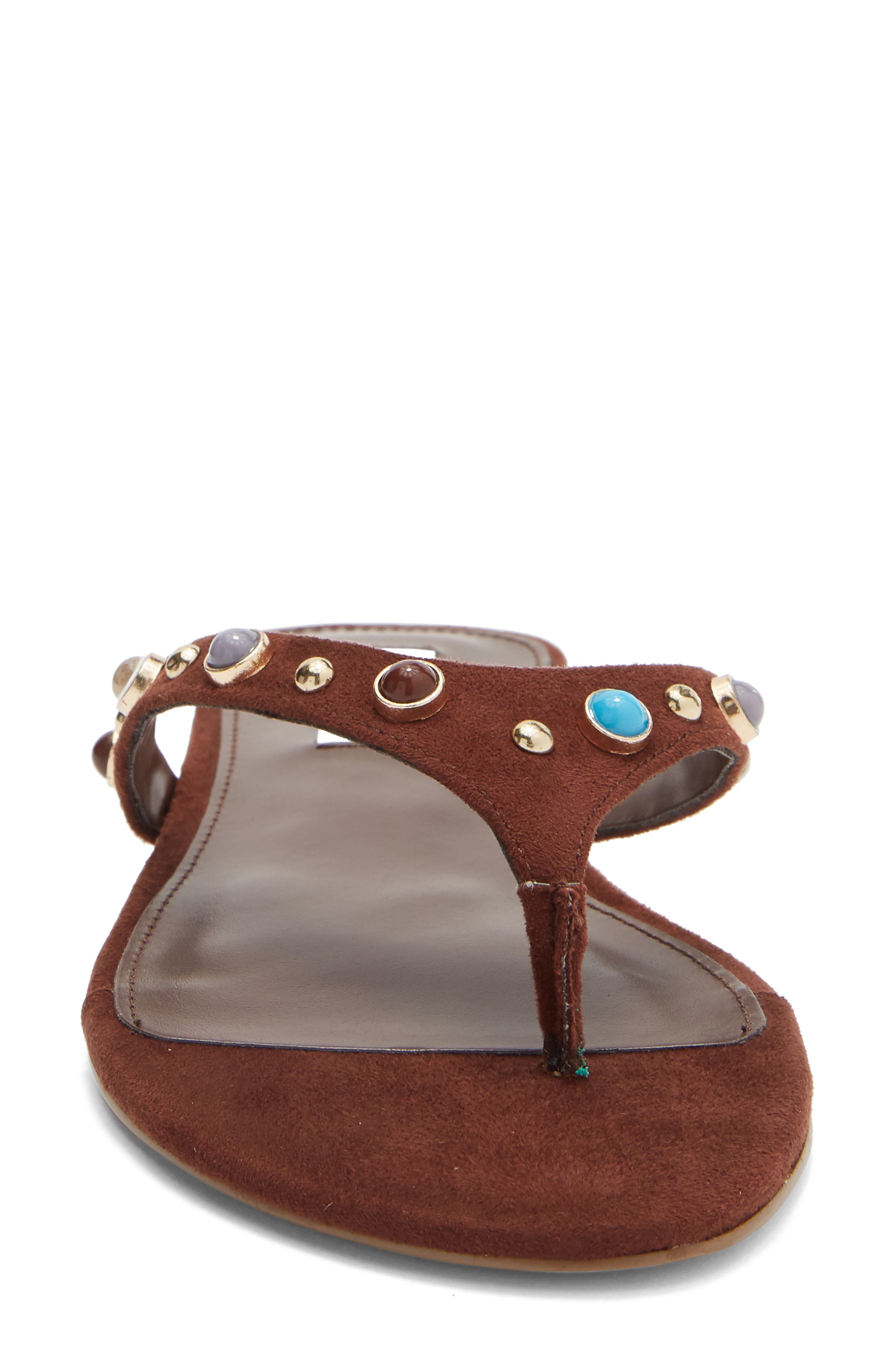 Daizy Flip Flop, Alternate, color, MILK CHOCOLATE