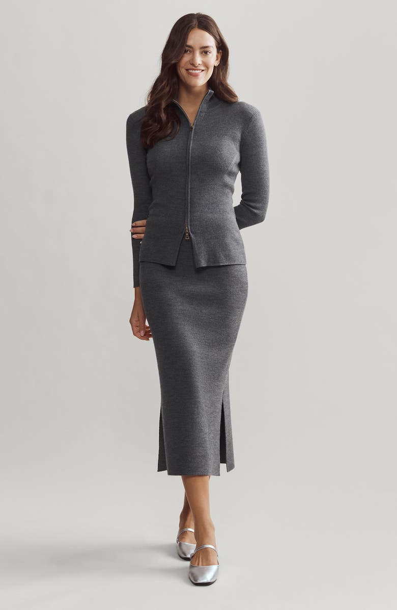 Rhone Porto Rib Zip-Up Cardigan, Alternate, color, 