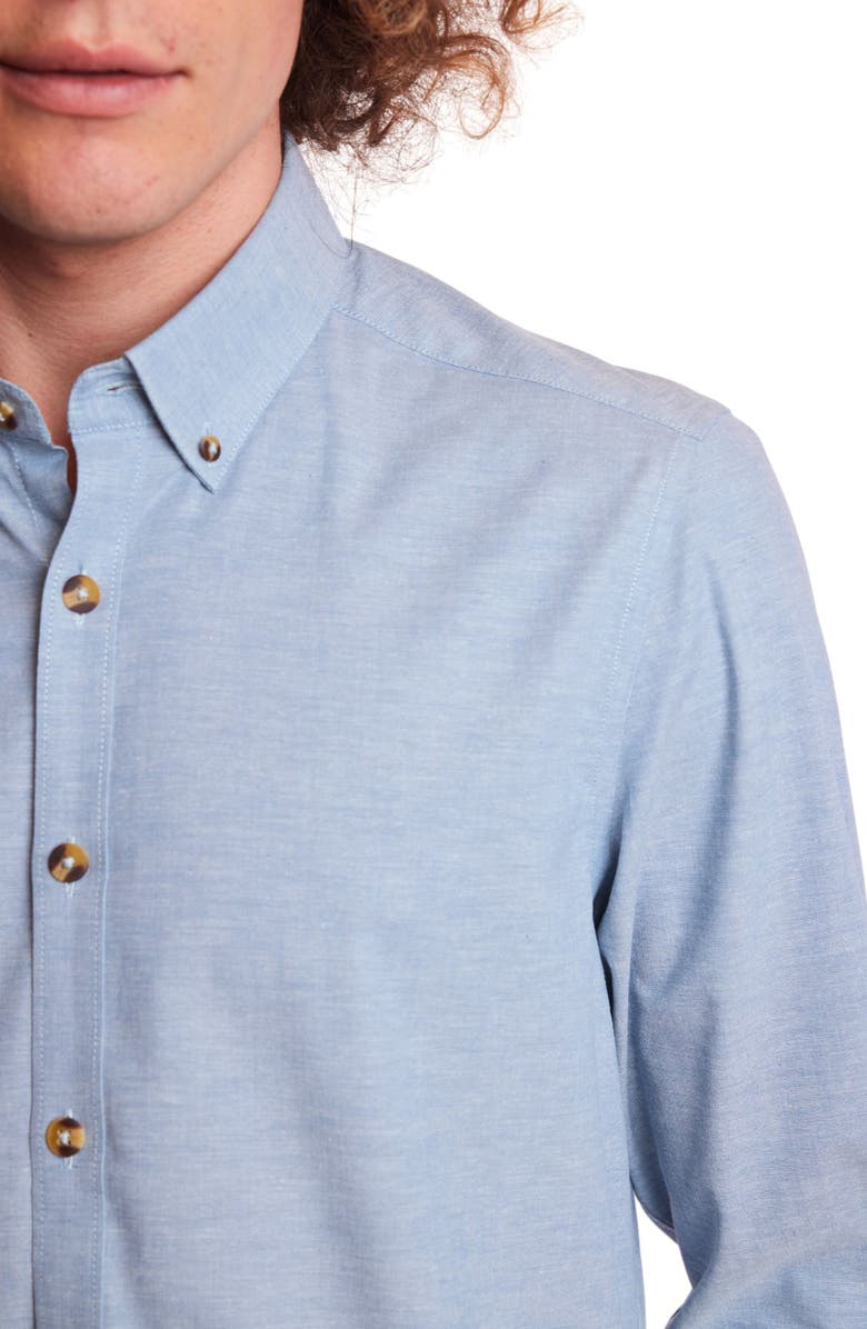 PAISLEY & GRAY Brian Solid Stretch Cotton Dress Shirt, Alternate, color, Blue Chambray