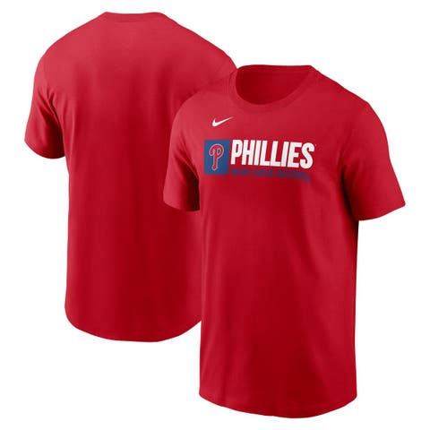 Men's Nike  Red Philadelphia Phillies Team Block T-Shirt