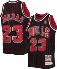 Mitchell & Ness Youth Mitchell & Ness Michael Jordan Black/Red Chicago Bulls 1996-97 Hardwood Classics Authentic Jersey