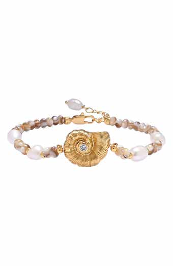 Naya Shell Pendant Freshwater Pearl Beaded Bracelet
