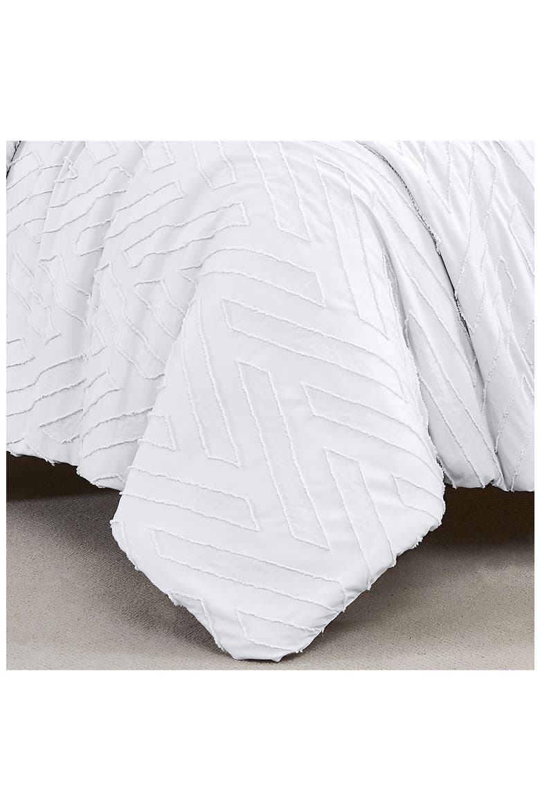 Chevron Jacquard Comforter Set, Alternate, color, WHITE