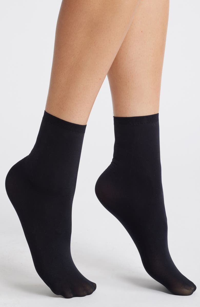 Oroblu Crew Socks, Main, color, Black