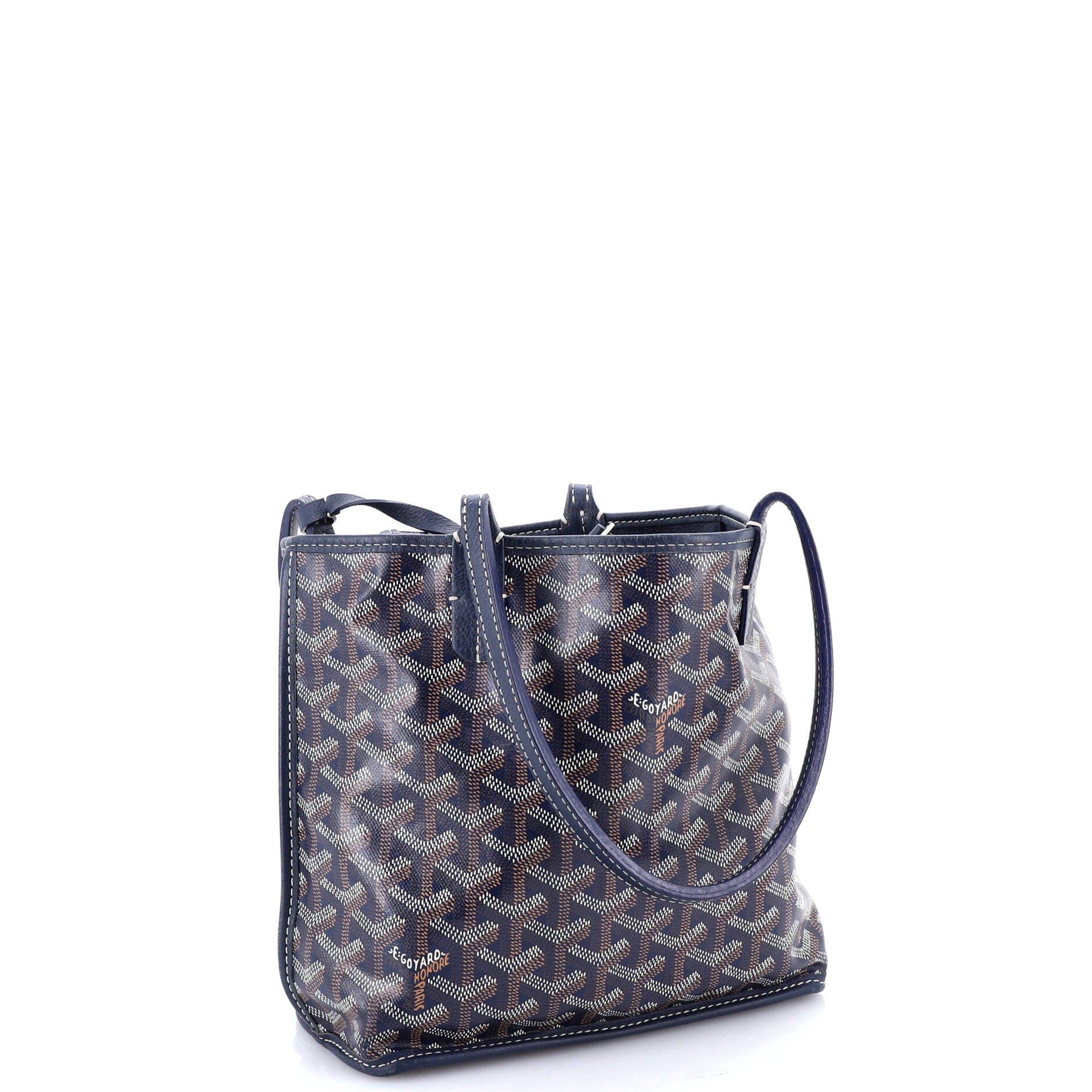 Pre-Owned Goyard Anjou Reversible Tote Coated Canvas Mini, Alternate, color, 