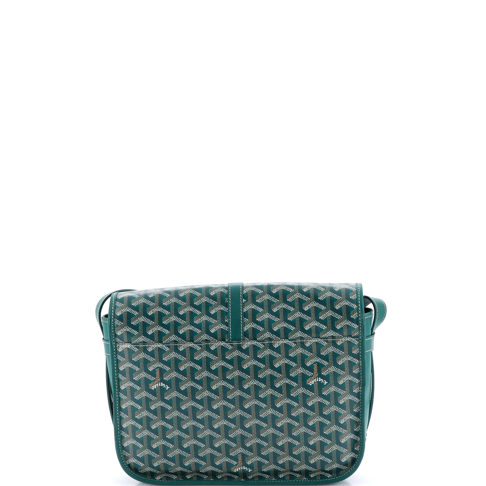 Pre-Owned Goyard Belvedere II Messenger Bag Coated Canvas MM, Alternate, color, Green