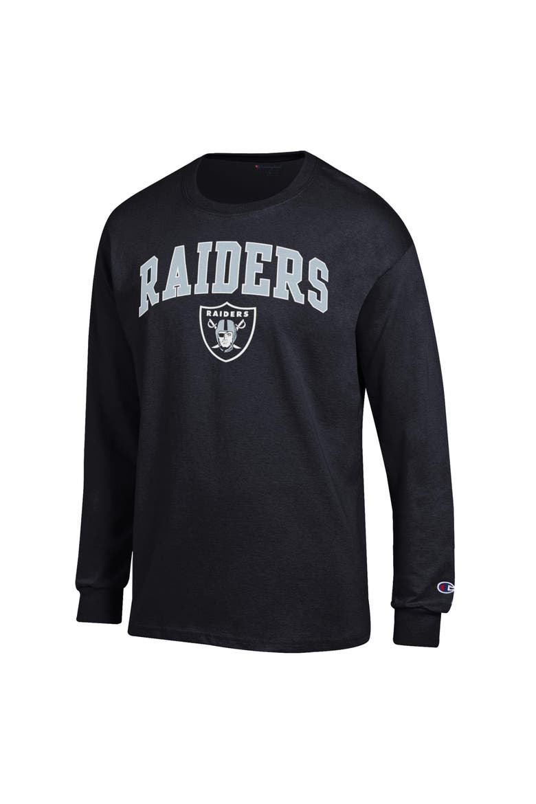 Men's Champion Black Las Vegas Raiders Arch Over Logo Long Sleeve T-Shirt, Alternate, color, Black
