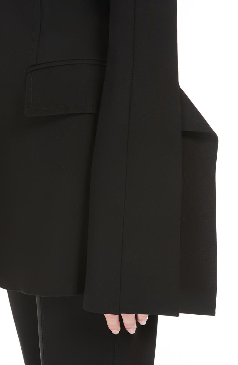 SPORTMAX Cabreo Crepe Jersey Blazer, Alternate, color, Black