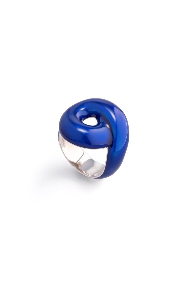 Blue Enamel Tarallo Ring, Alternate, color, Blue