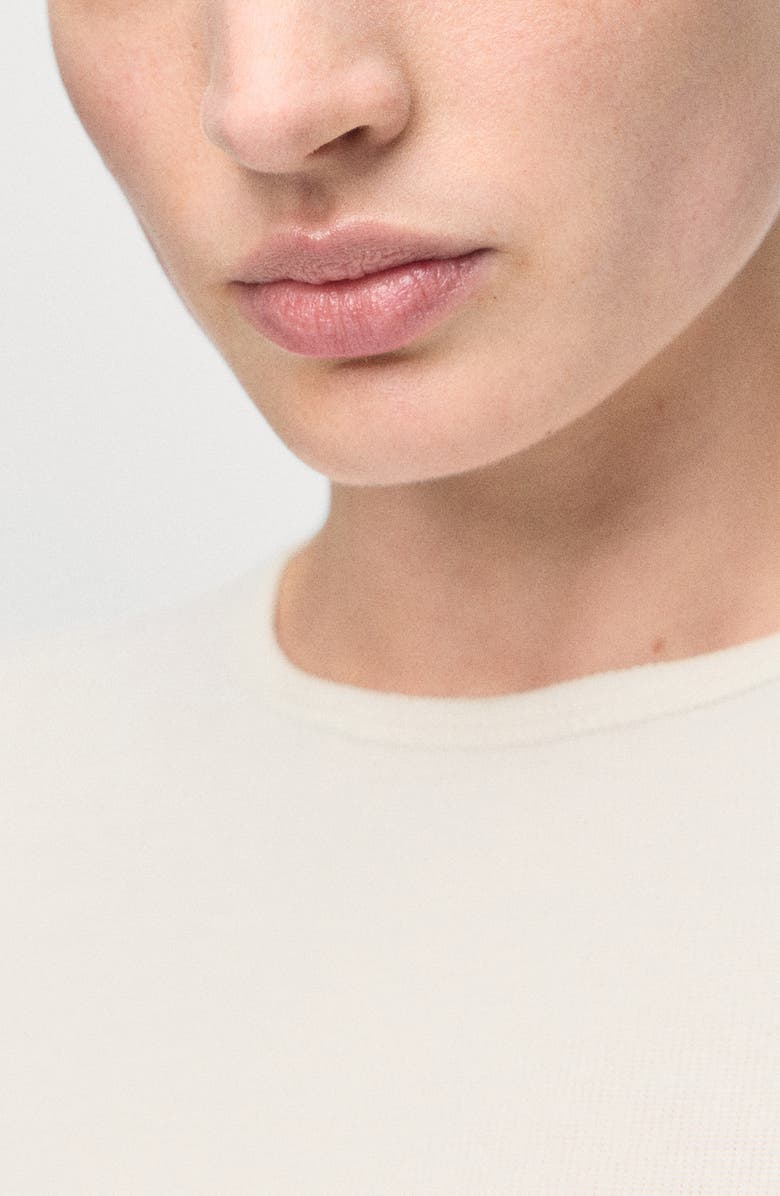 MANGO Crewneck Top, Alternate, color, Off White