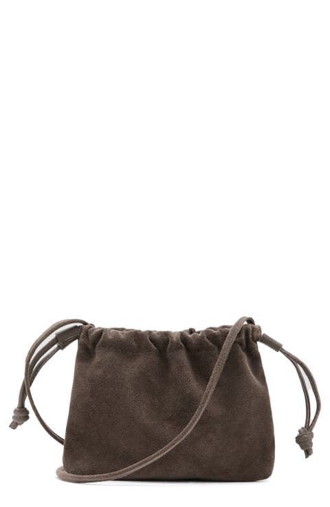Small Faux Leather Bucket Bag