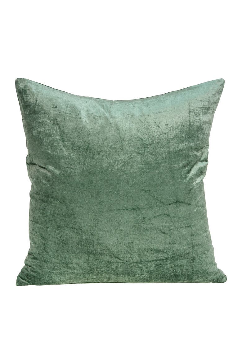 Transitional Solid Throw Pillow, Main, color, GREEN