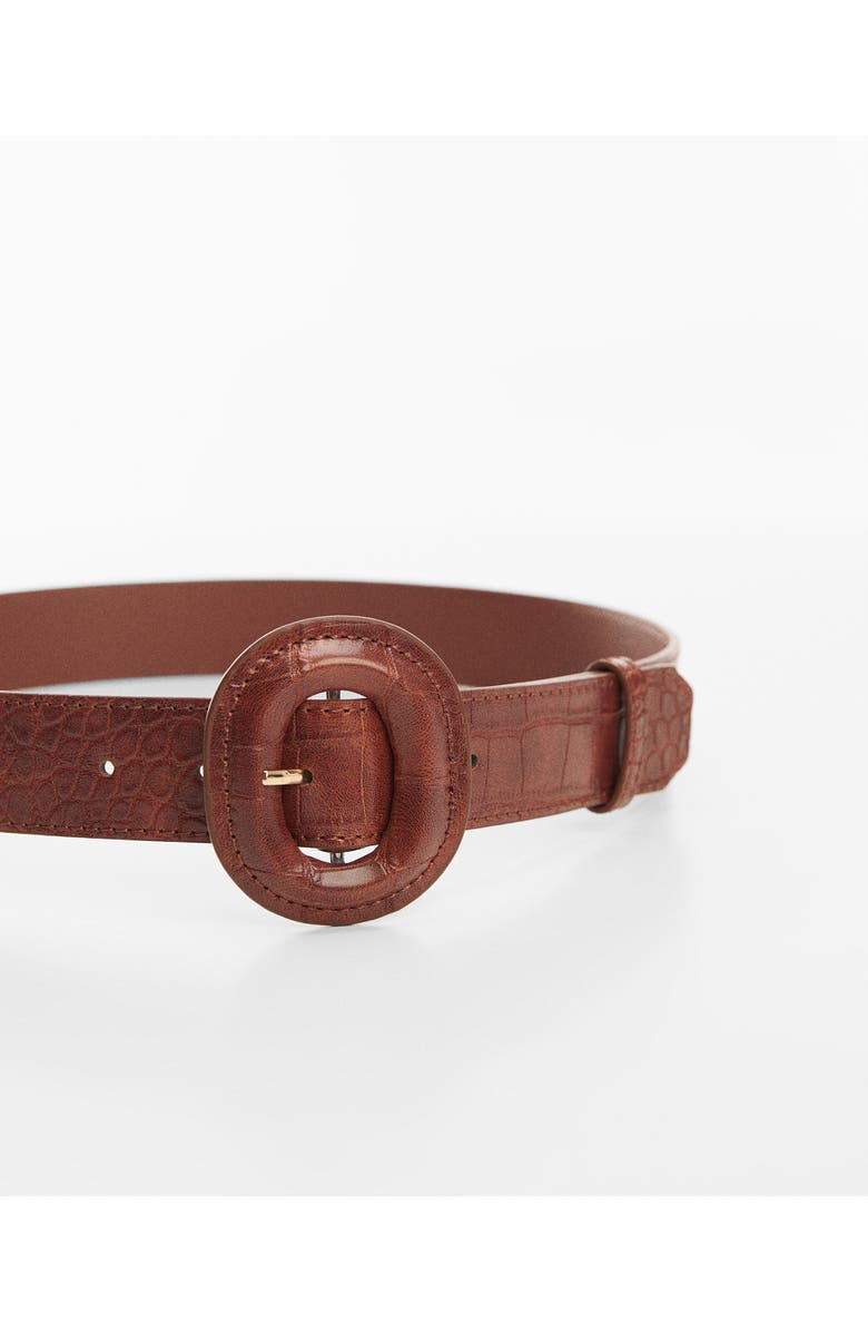 MANGO Croc Embossed Belt, Alternate, color, 