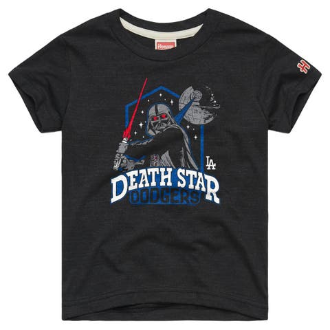 Youth Homage  Charcoal Los Angeles Dodgers Star Wars x MLB Dark Side T-Shirt