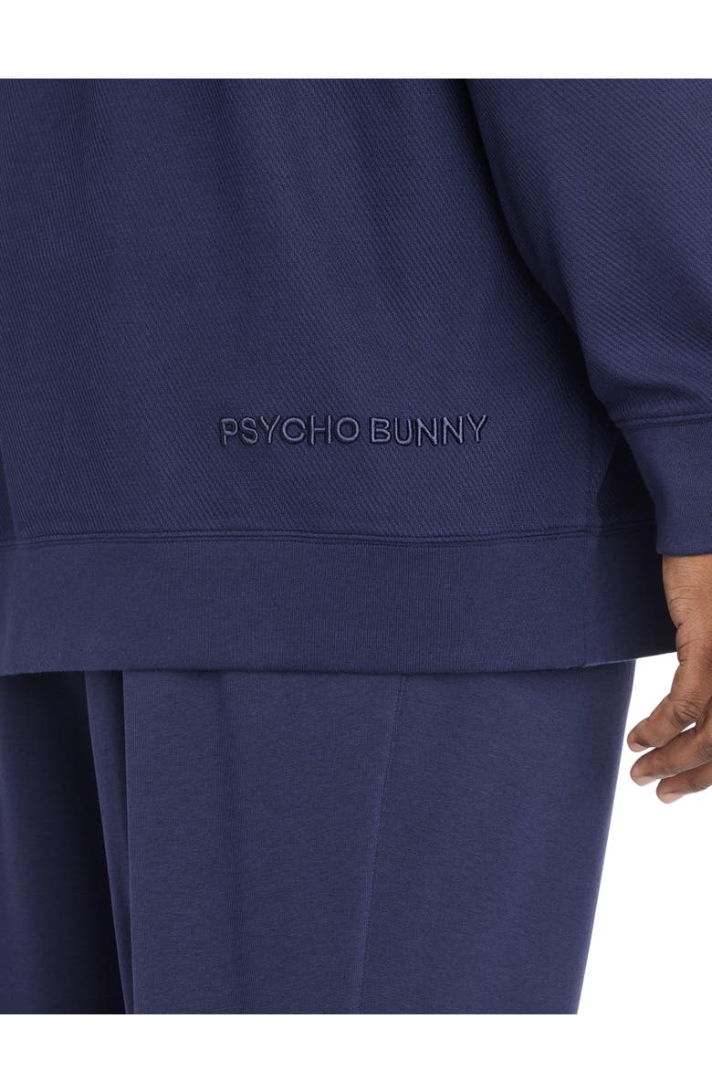 Psycho Bunny Big & Tall Kai Textured Hoodie, Alternate, color, Evening Blue