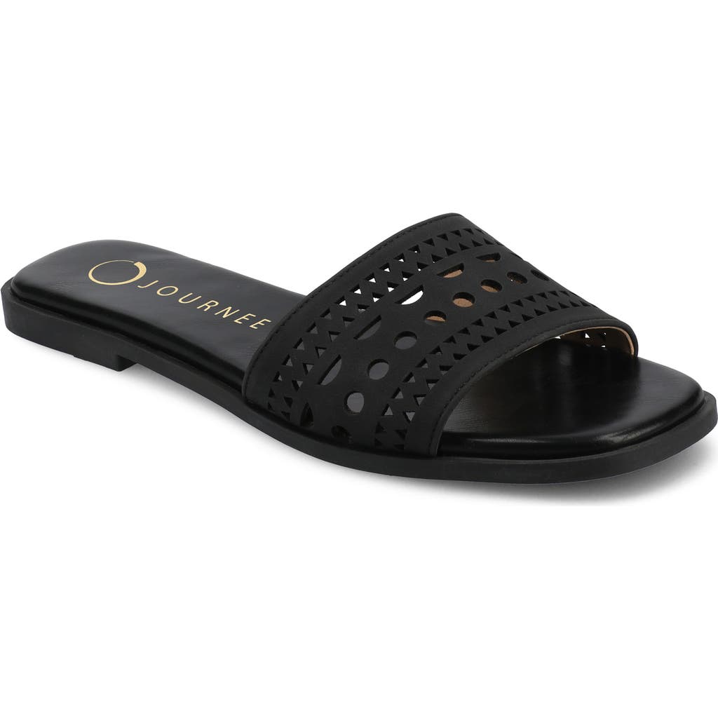 Journee Collection Brodie Slide Sandal In Black
