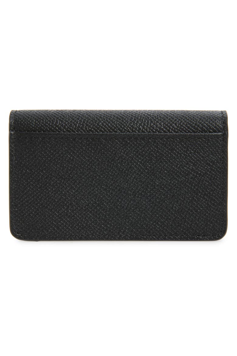 Four Stitches Leather Card Holder, Alternate, color, BLACK