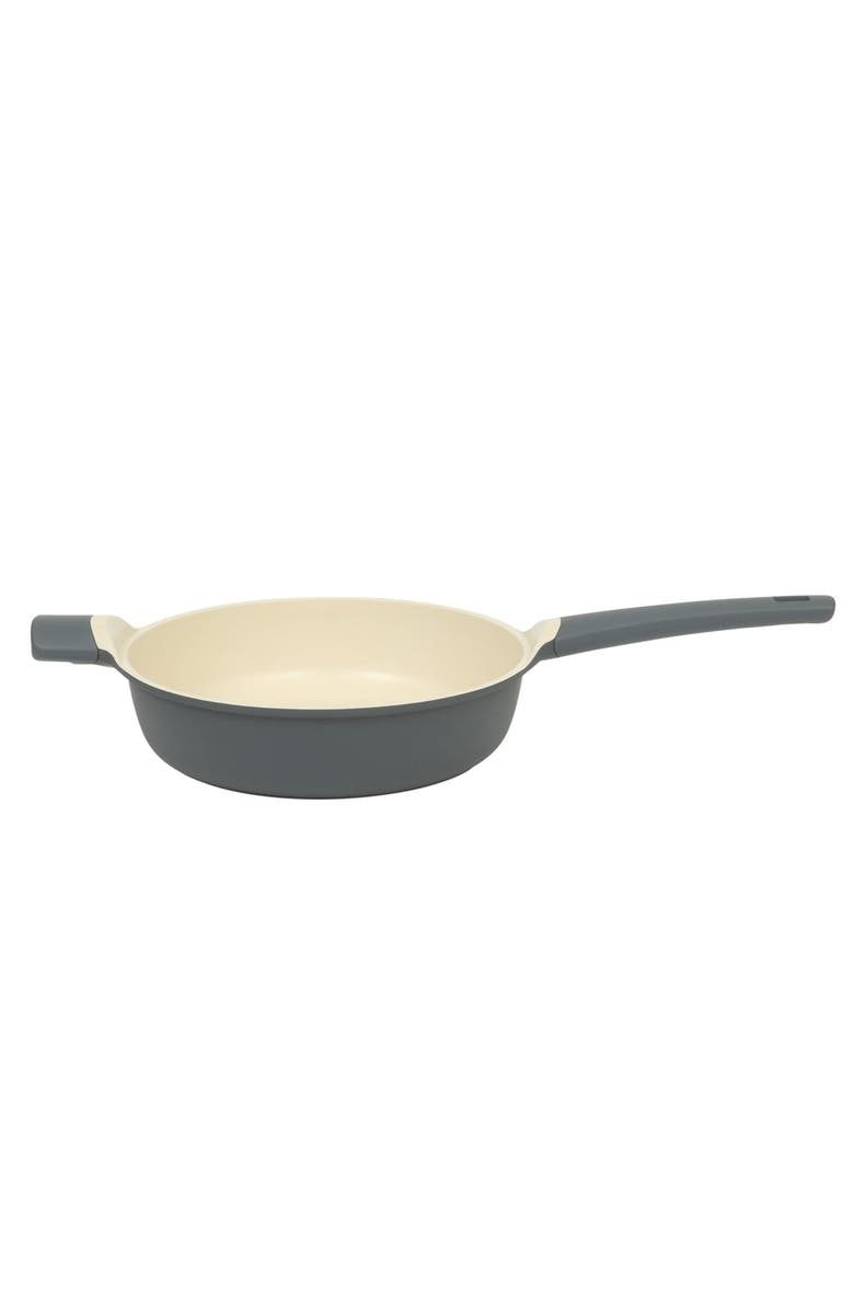 OSTER Rooney 4.1 Quart Ceramic Nonstick Cast Aluminum Saute Pan with Lid, Alternate, color, Grey