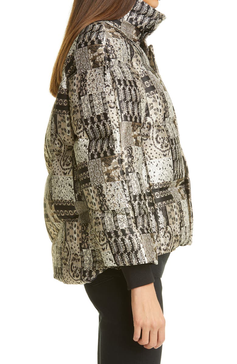 Etro Jacquard Down Puffer Coat, Alternate, color,
