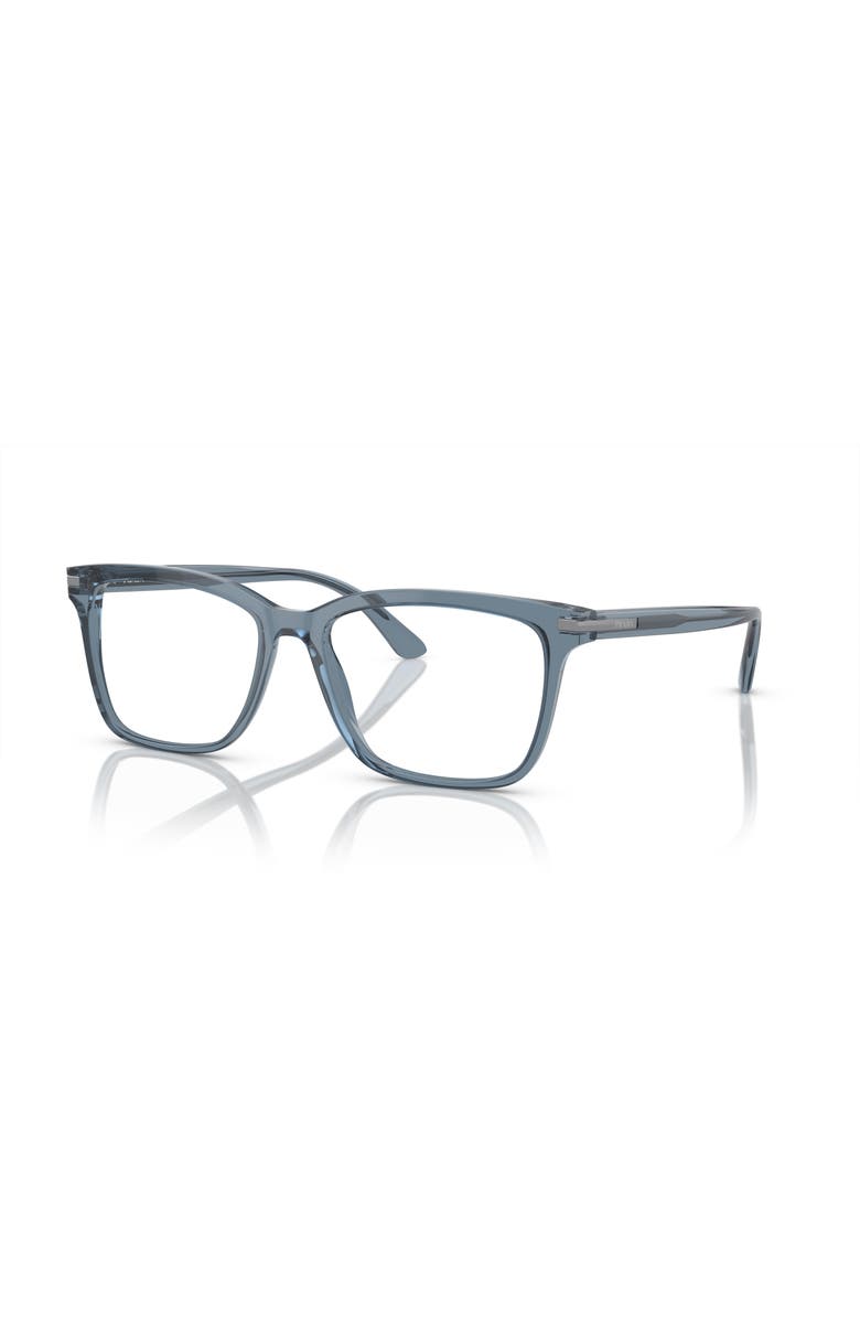 Prada 56mm Rectangle optical glasses, Main, color, Grey