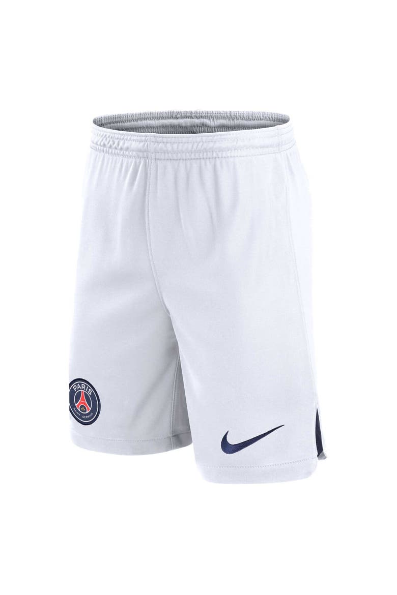 Youth Nike White Paris Saint-Germain 2023/24 Away Stadium Performance Shorts, Alternate, color, White