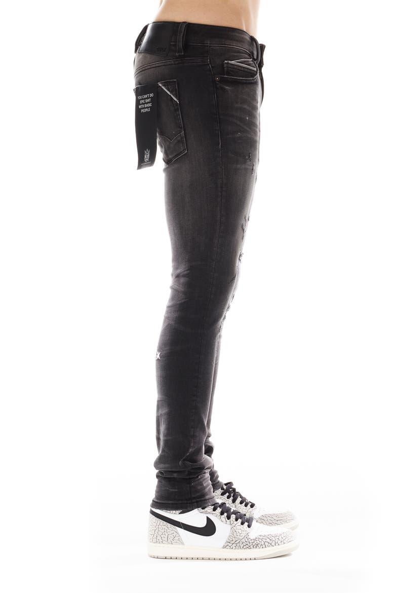 Punk Distressed Super Skinny Jeans, Alternate, color, ASHER
