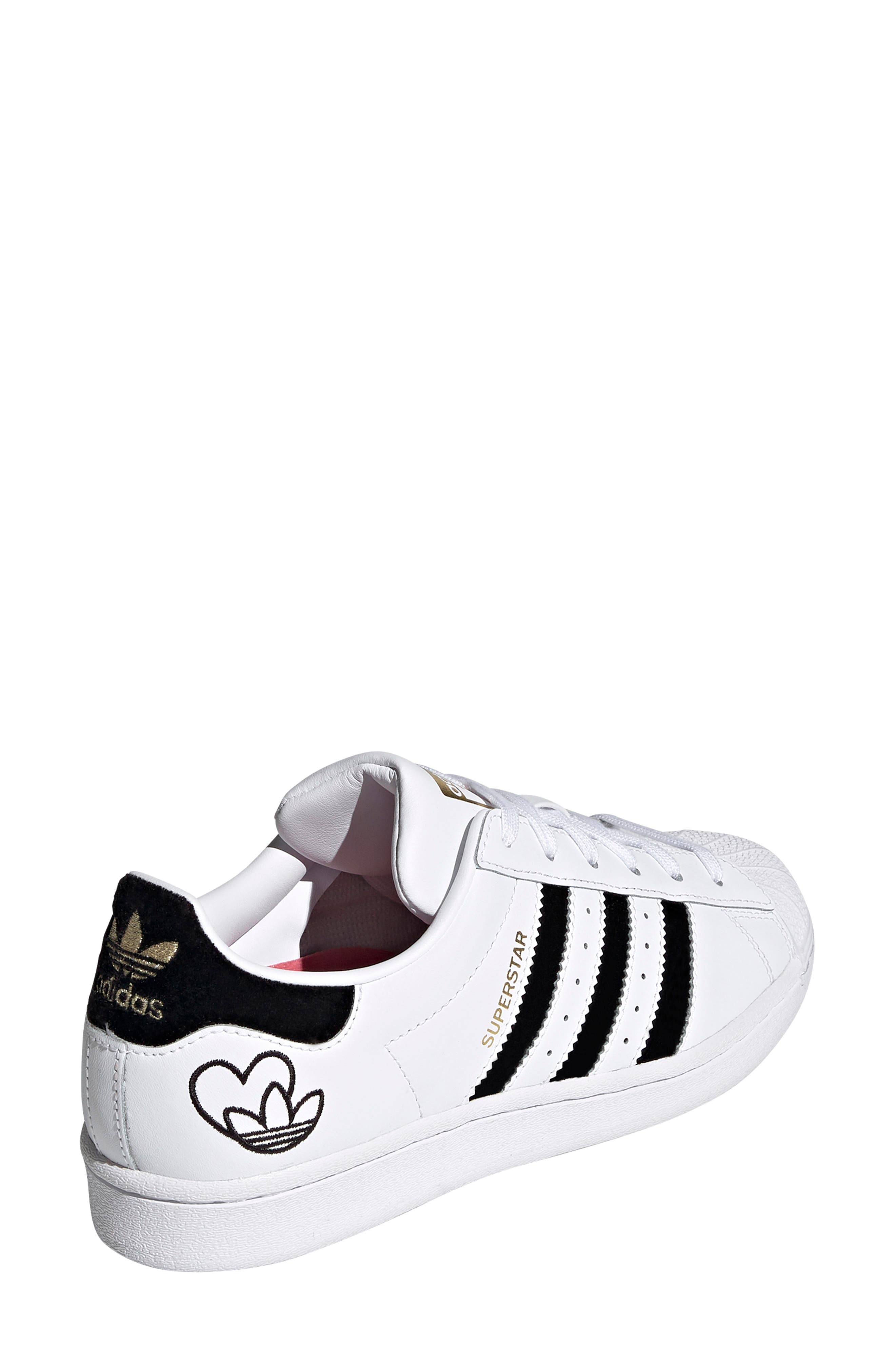 adidas Superstar Embroidered Valentines Sneaker, Alternate, color, 