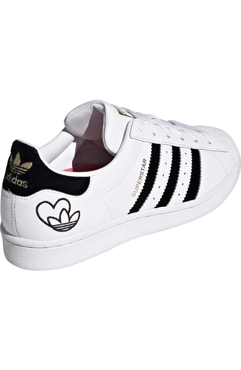 adidas Superstar Embroidered Valentines Sneaker, Alternate, color,