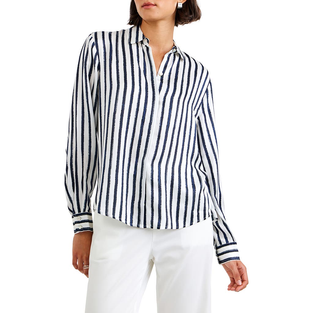 Bella Dahl Stripe Button-up Shirt In White