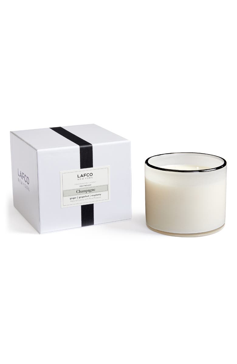 Lafco Champagne Three-Wick Candle, Alternate, color, White