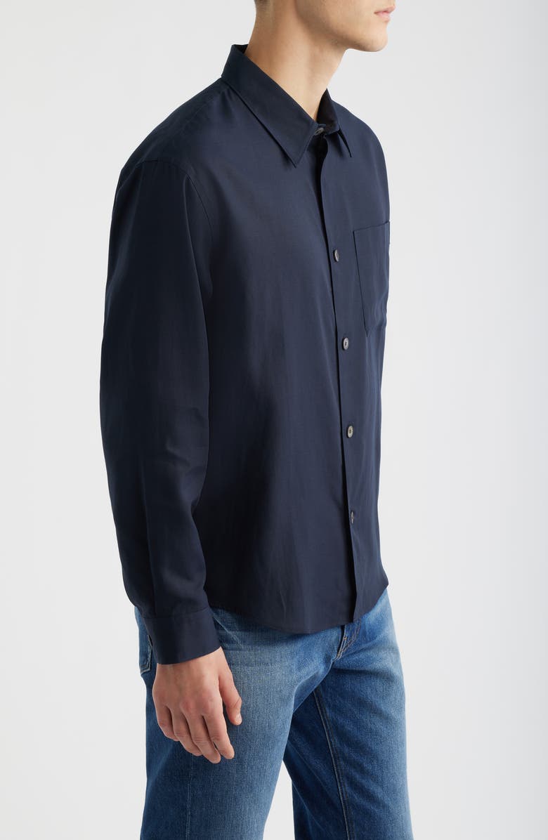 FRAME Solid Button-Up Shirt, Alternate, color, Dark Navy