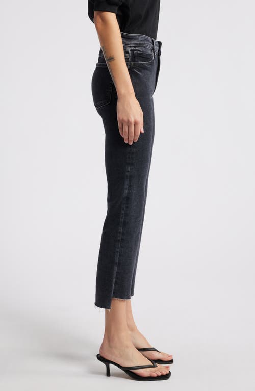 FRAME FRAME LE CROP HIGH WAIST RAW HEM MINI BOOTCUT JEANS 