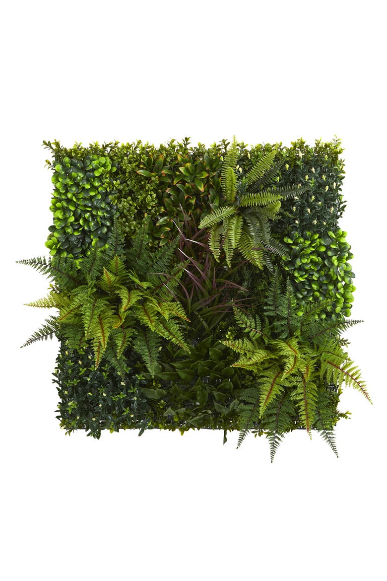 Artificial Foliage Wall Panel, Main, color, GREEN