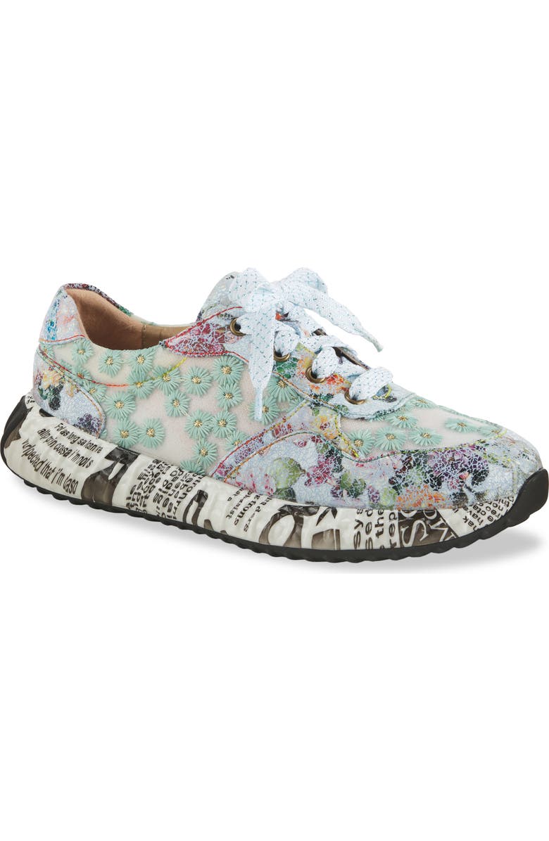 L'Artiste by Spring Step Daisymae Embroidered Sneaker, Main, color, Blue Multi