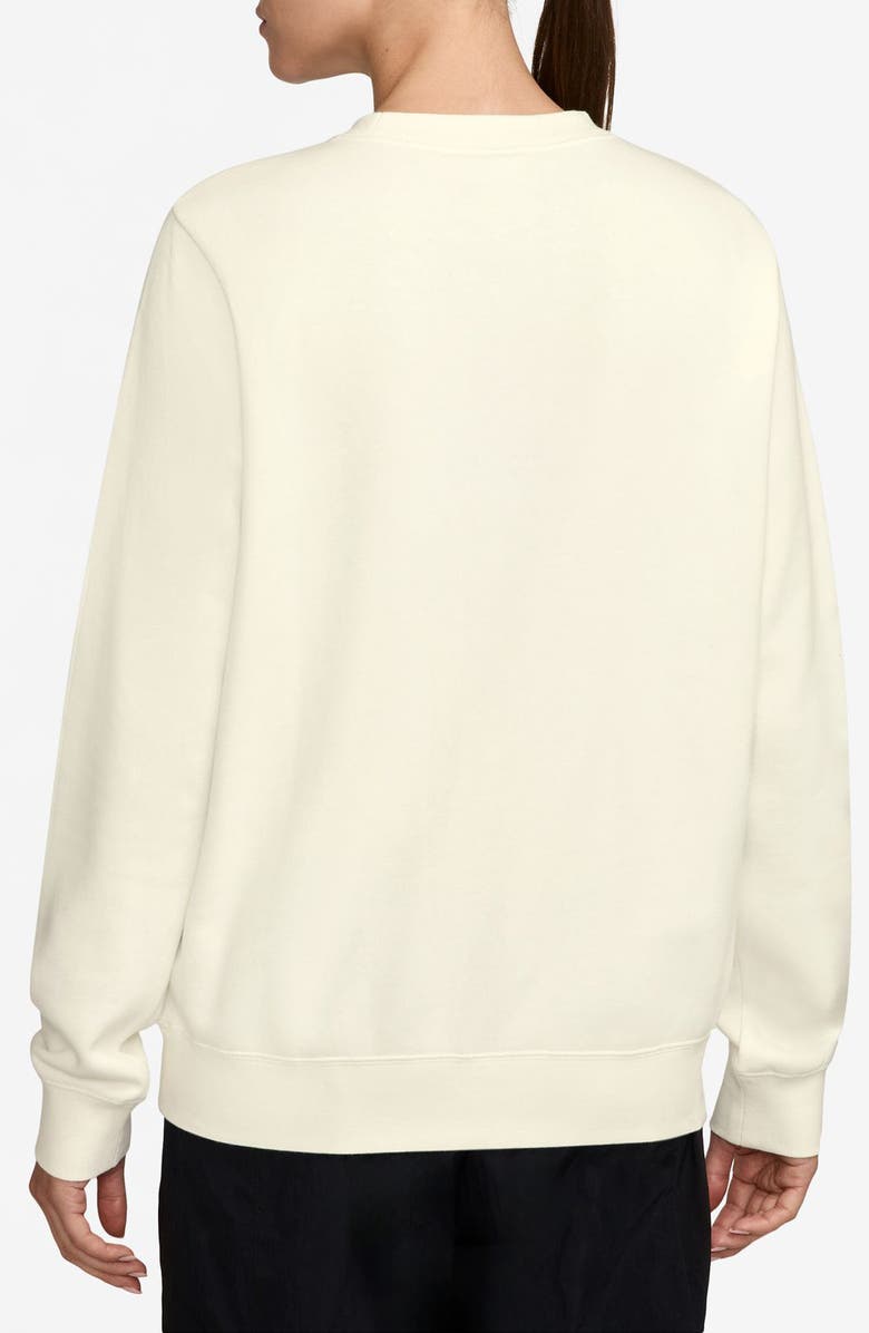 Nike Sportswear Club Fleece Crewneck Sweatshirt, Alternate, color, Sail/ Black